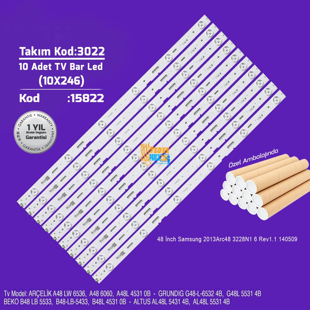 Arçelik Led  ZCA606 SET 10 Adet